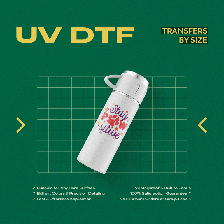 UV DTF Transfers By Size
