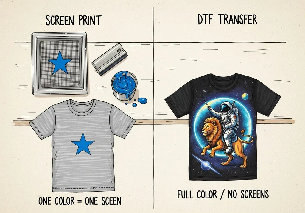 Which Printing Method Works Best?  DTF Transfer or Screen Printing