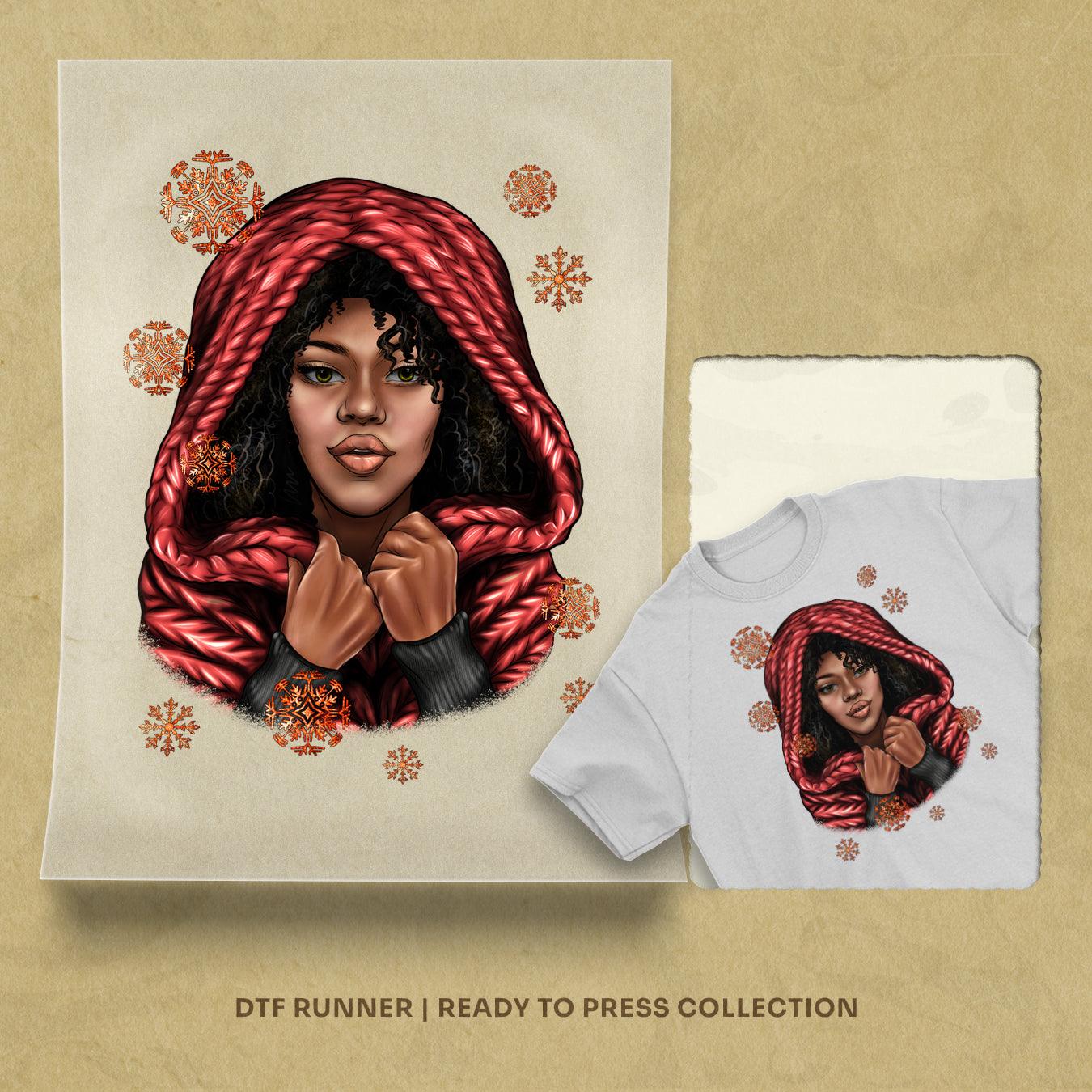 Afro Woman Christmas   dtf transfers