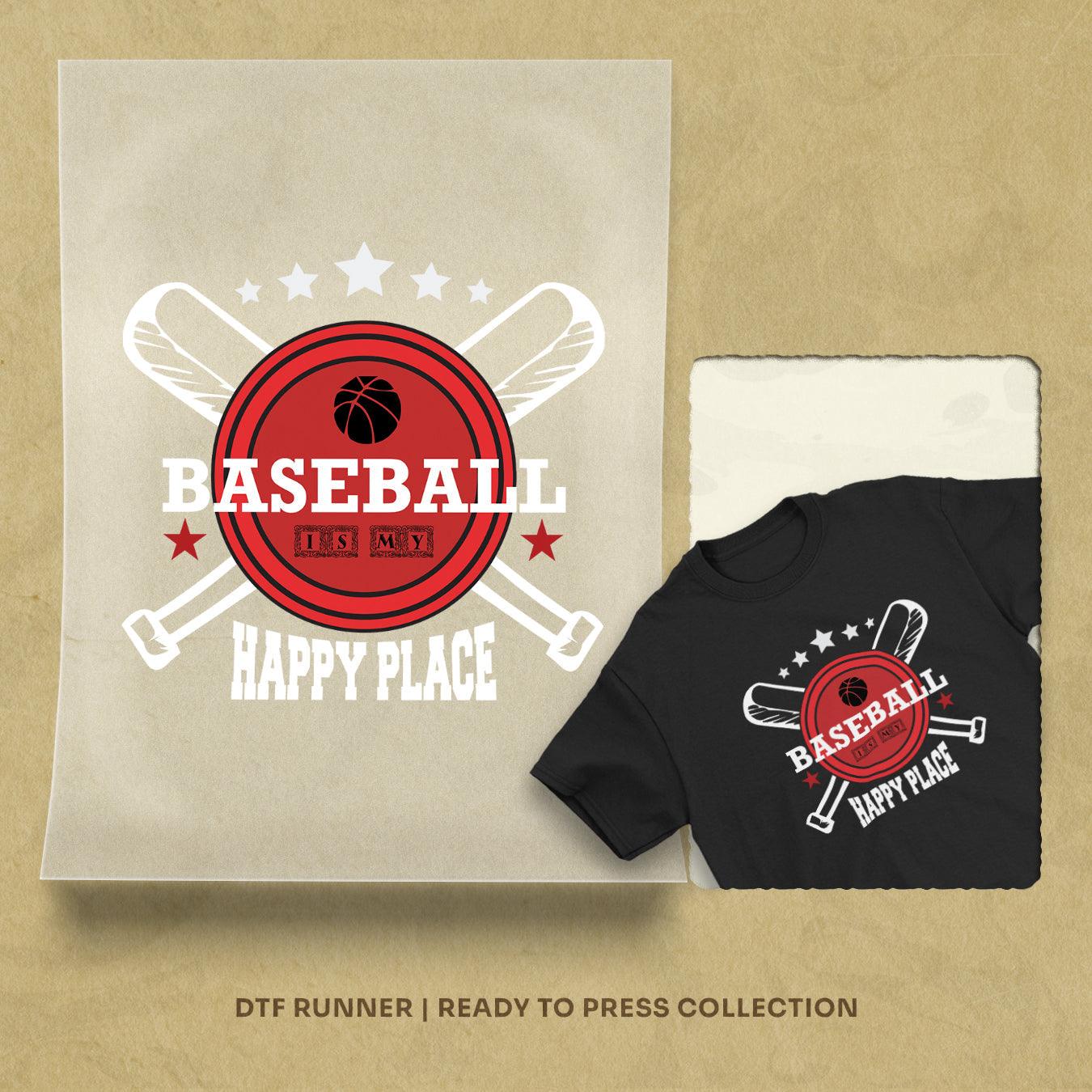 baseball happy place (2) dtf transfer