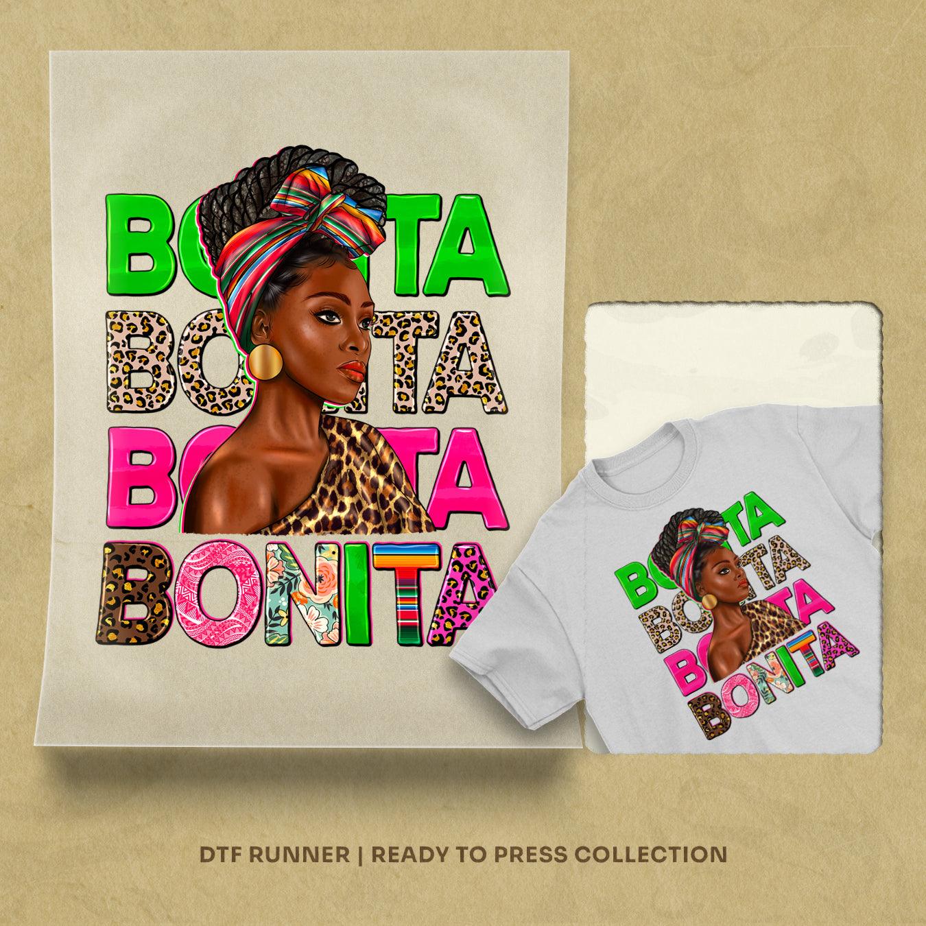 Bonita Black Woman dtf transfer sheets