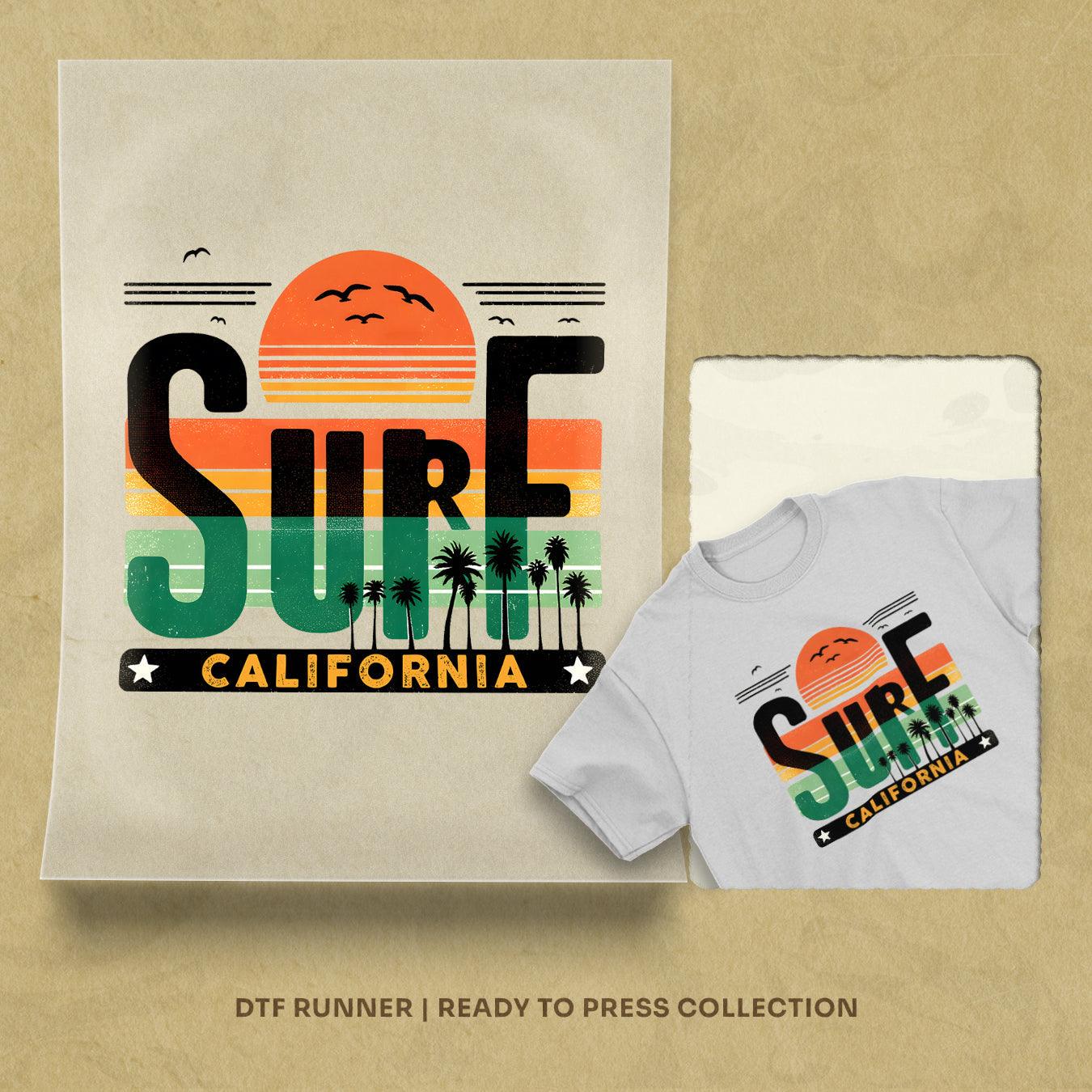 California Surf Dtf Transfer Images