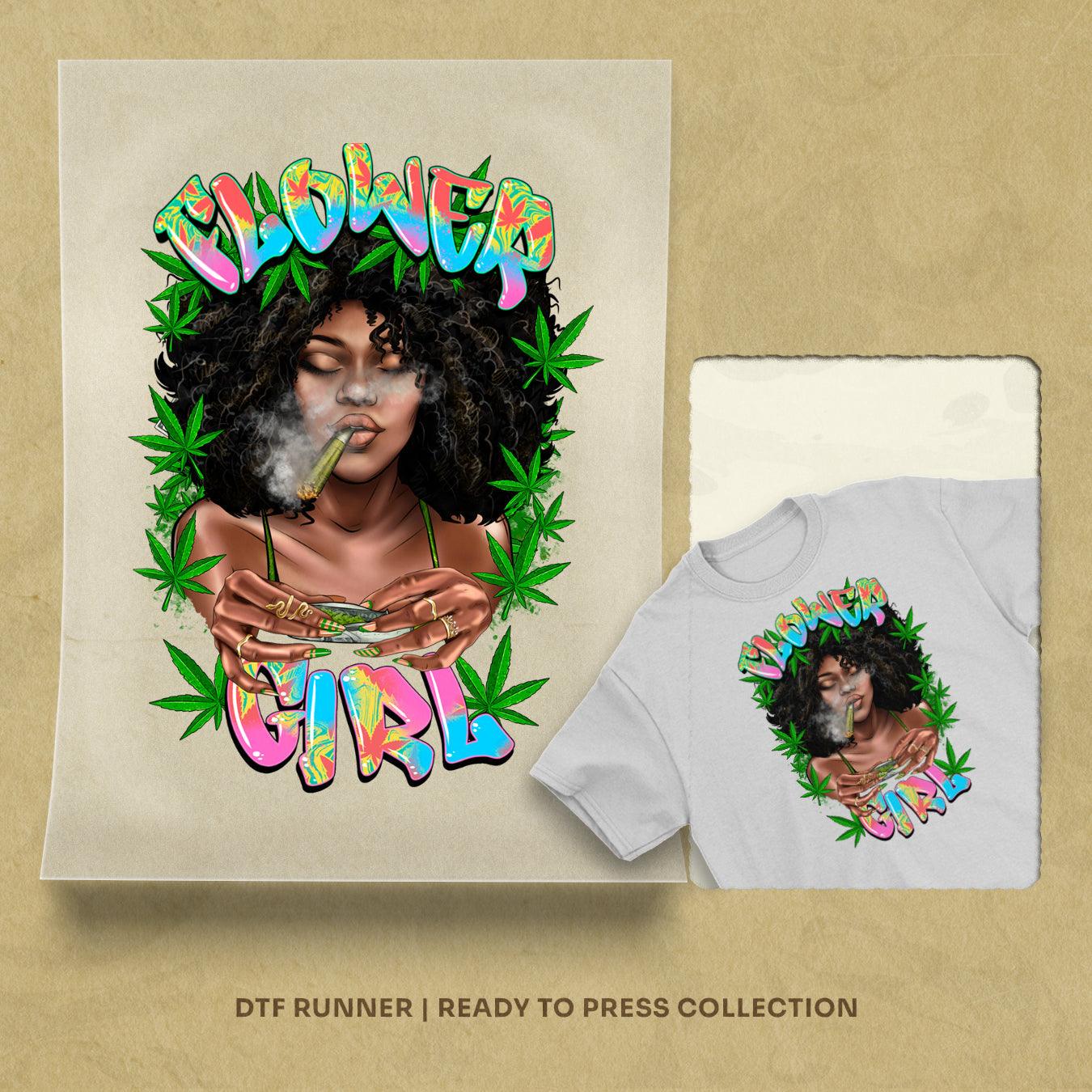 Flower Girl dtf heat transfer