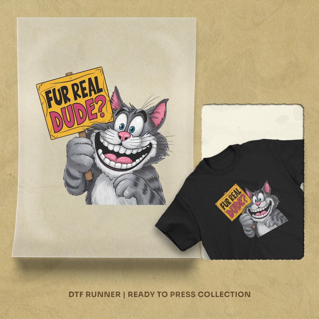 Fur Real Dude dtf heat transfers