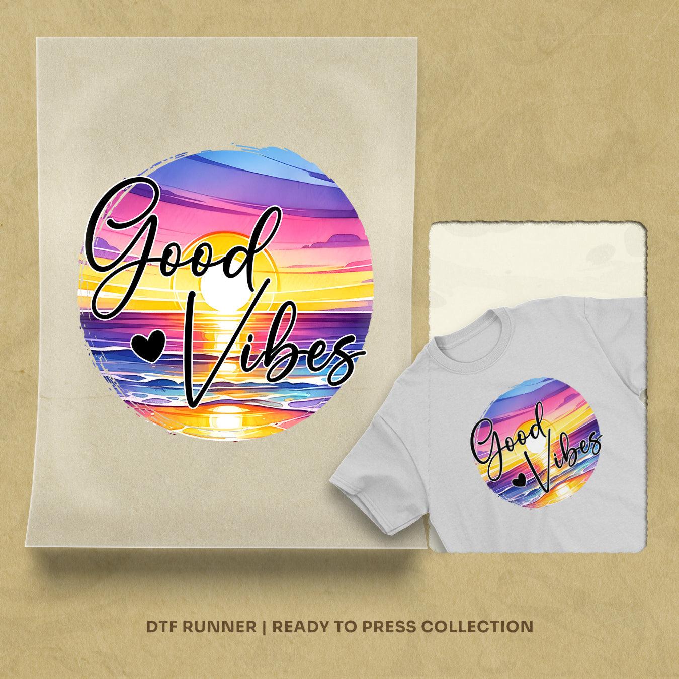 Good Vibes Summer Beach Dtf Transfer Sheets