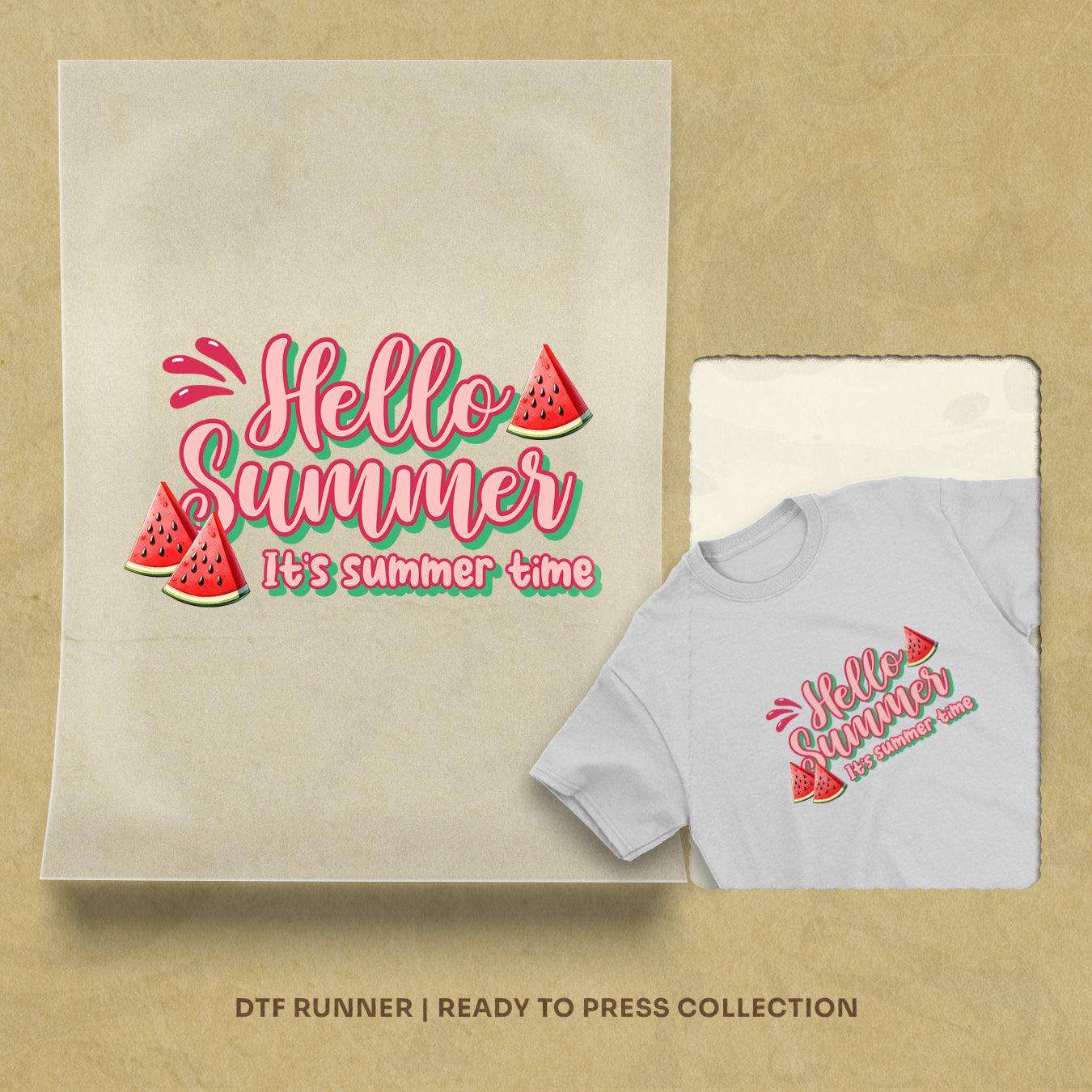 Hello Summer Ready To Press Direct To Film Transfer