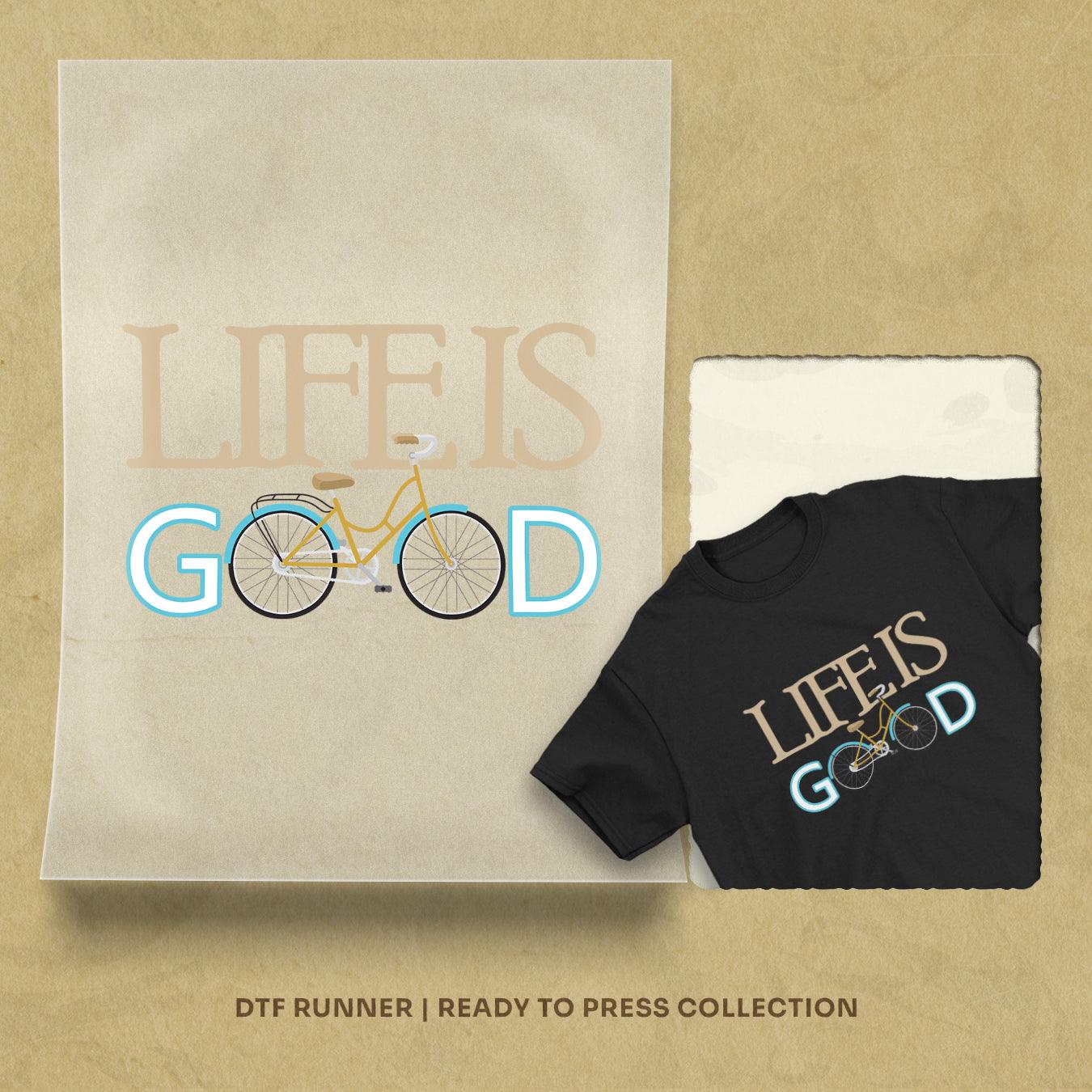 Life Is Good dtf transfer images