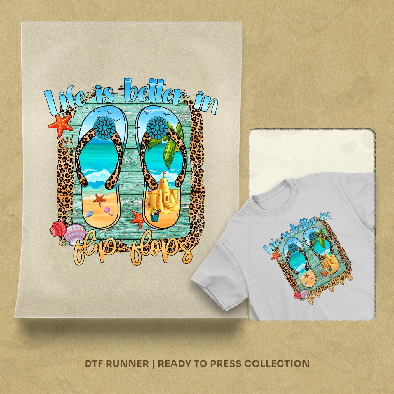 Life Is Better At The Beach Dtf Transfer Sheets