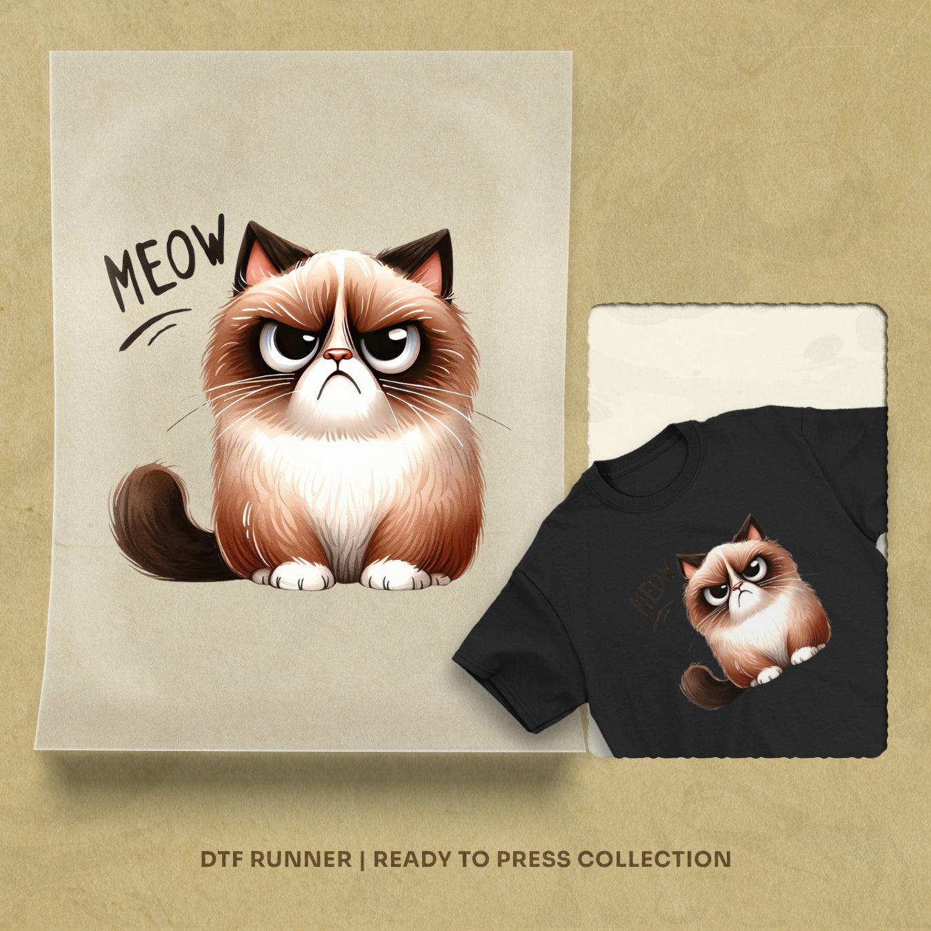 Meow dtf shirt transfers