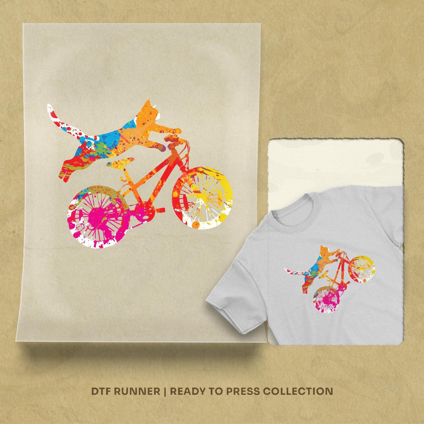 Orange Colored Cat direct to film transfer