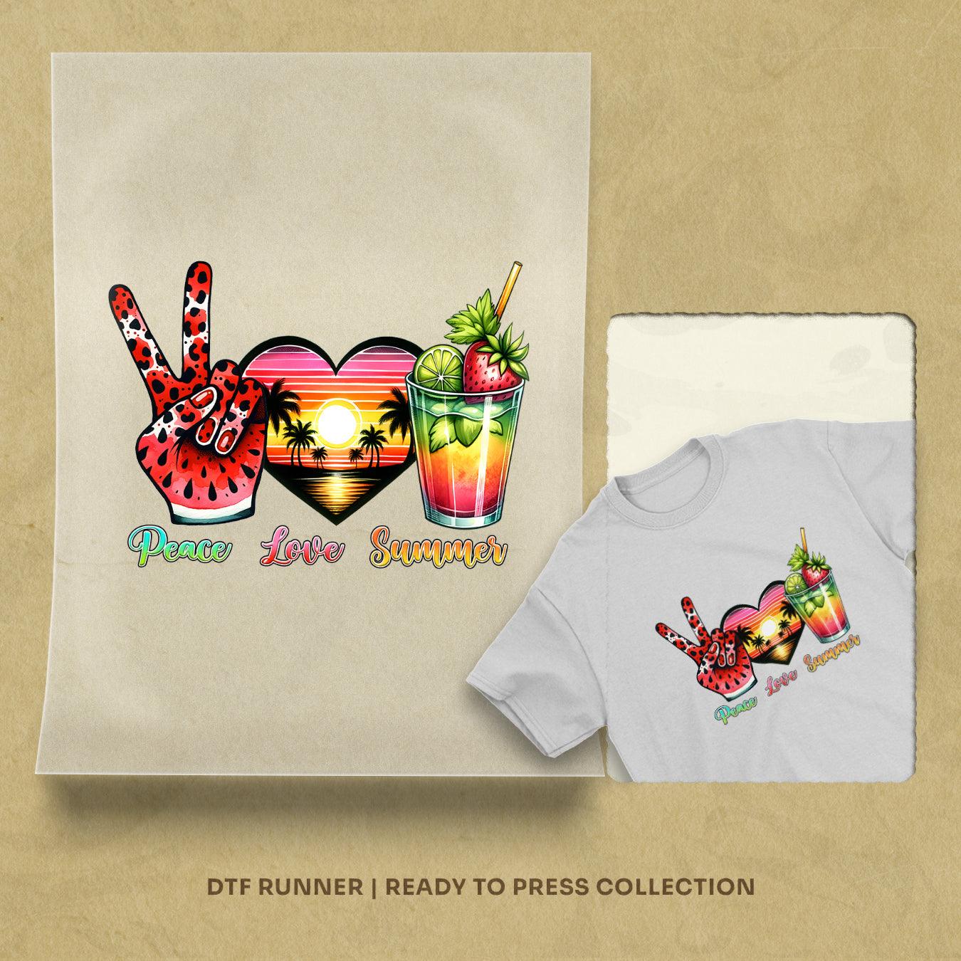 Peace Love Summer Direct To Film Transfers