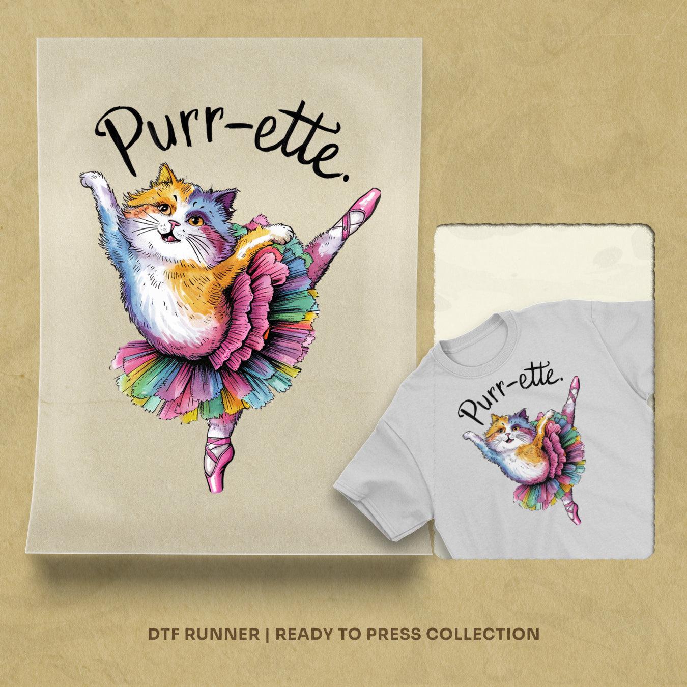 Purrette direct to film transfer