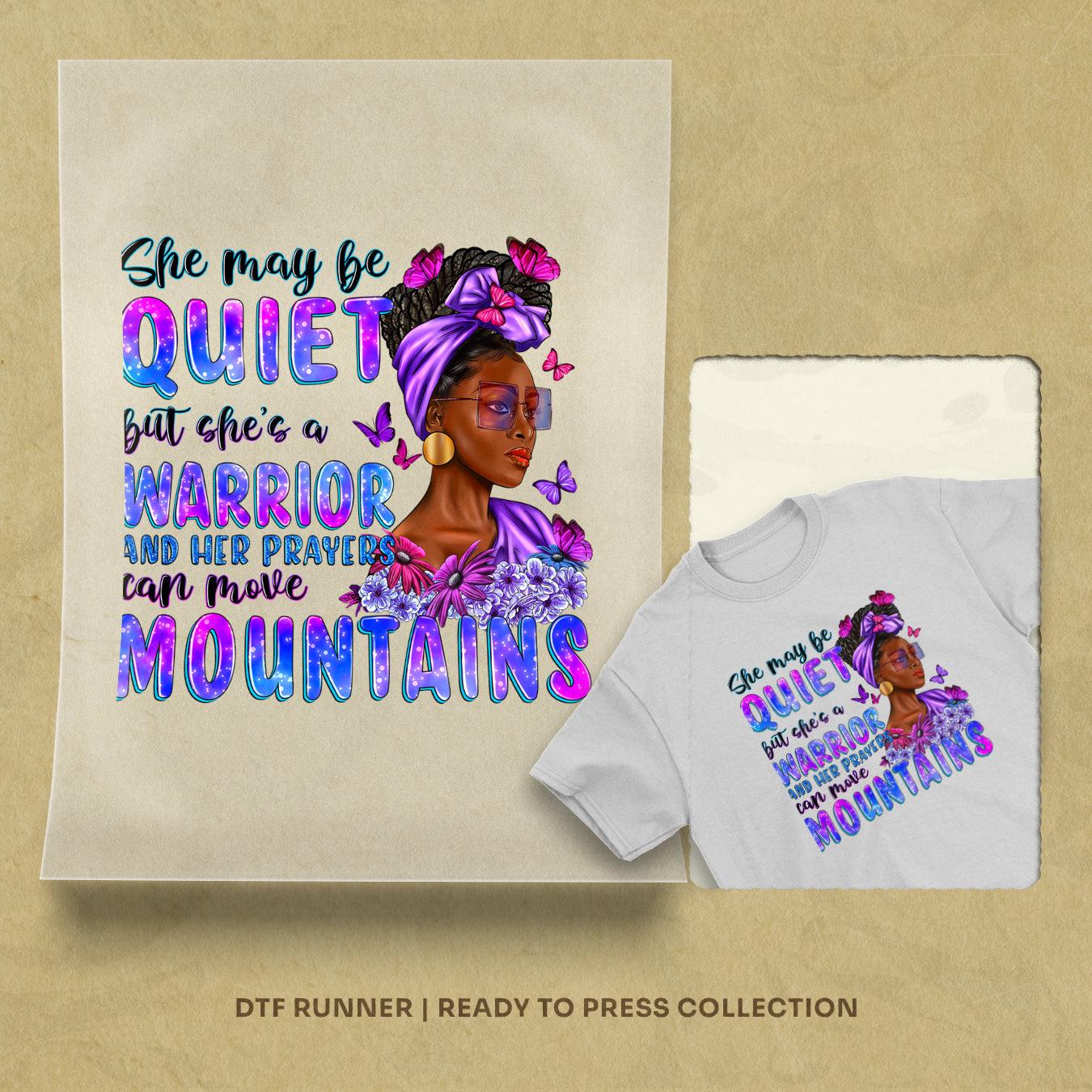 She May Be Quiet Afro Woman dtf transfers