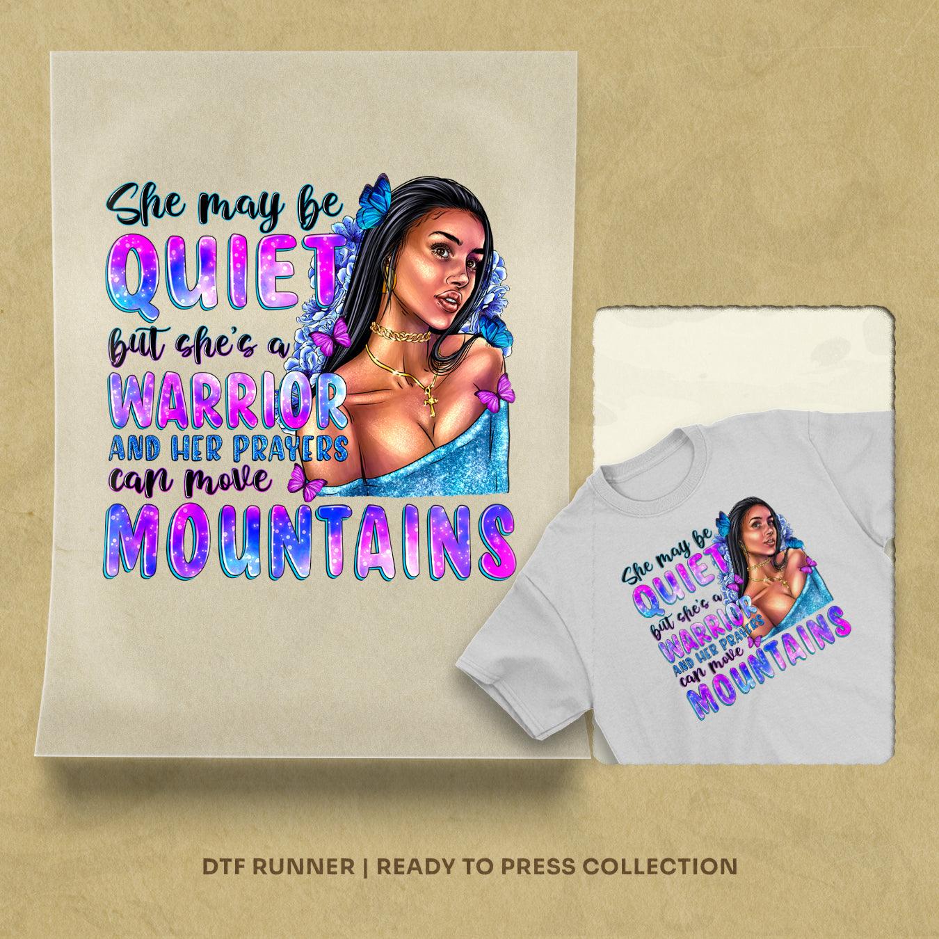 She May Be Quiet Black Woman dtf transfer