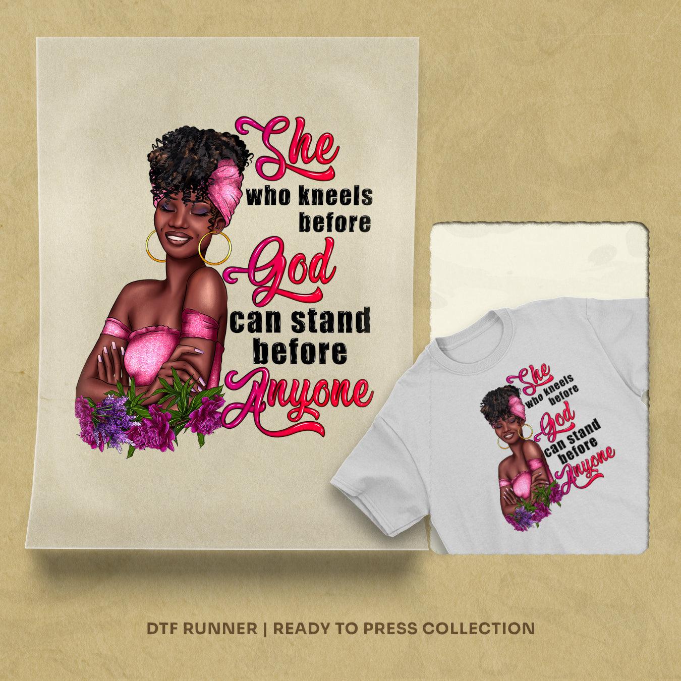 She Who Kneels Before God dtf prints