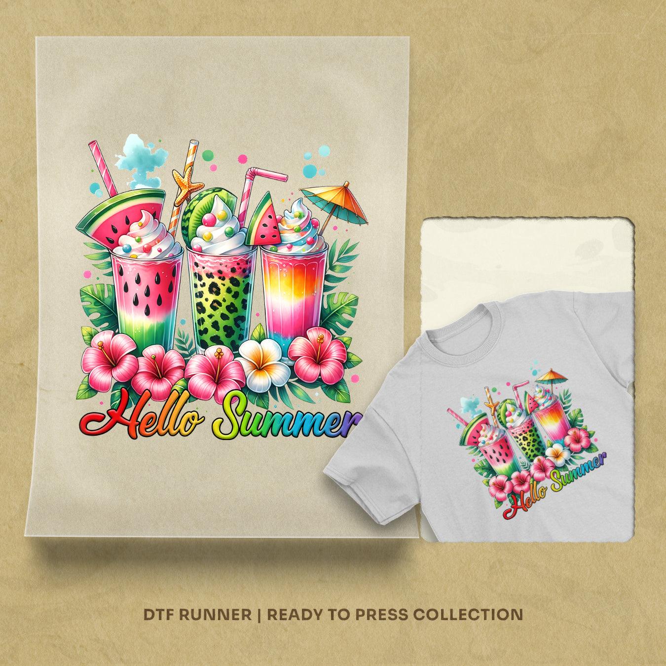 Summer Fruit And Drink Dtf Transfer Images