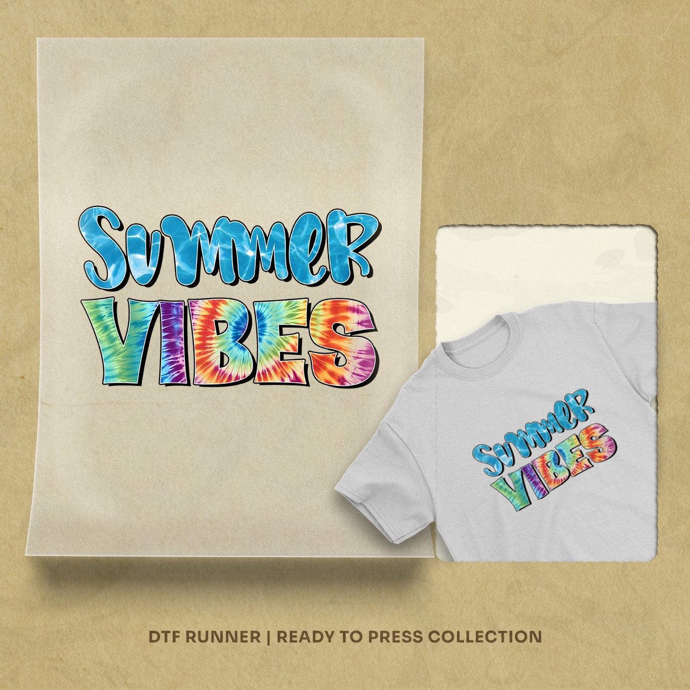 Summer Vibes Tiedye Dtf Transfers