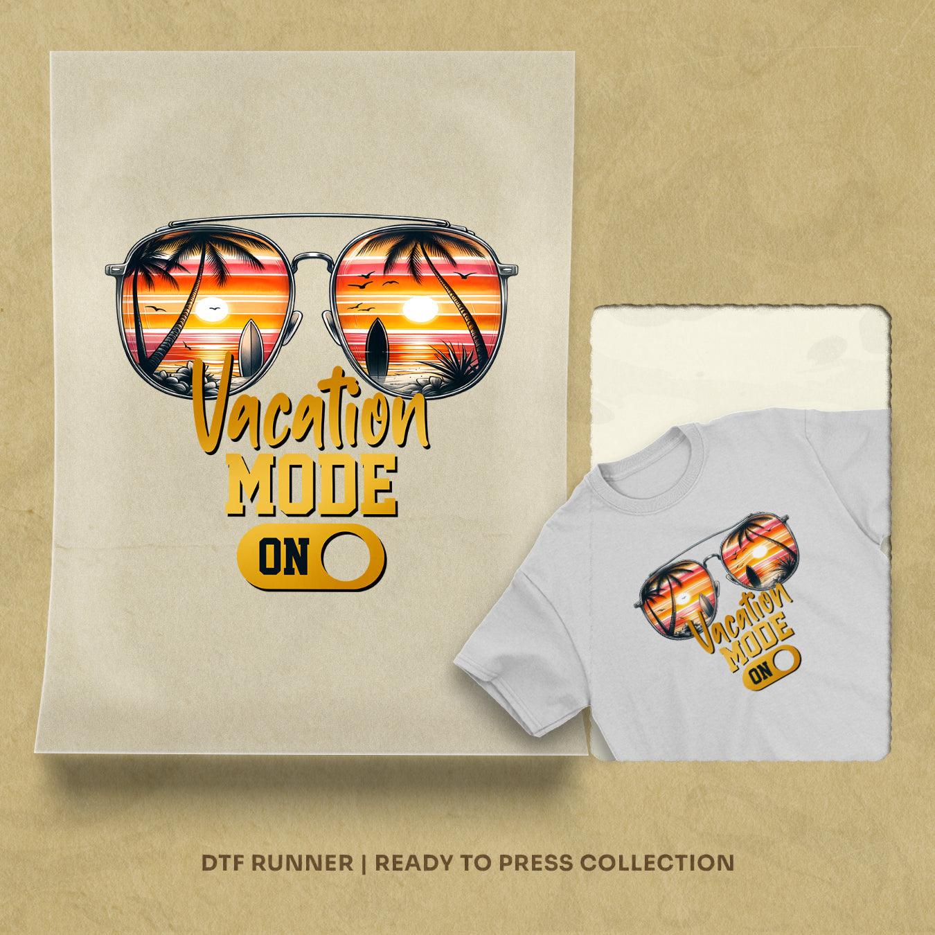 Vacation Mode On Summer Dtf Transfer Prints