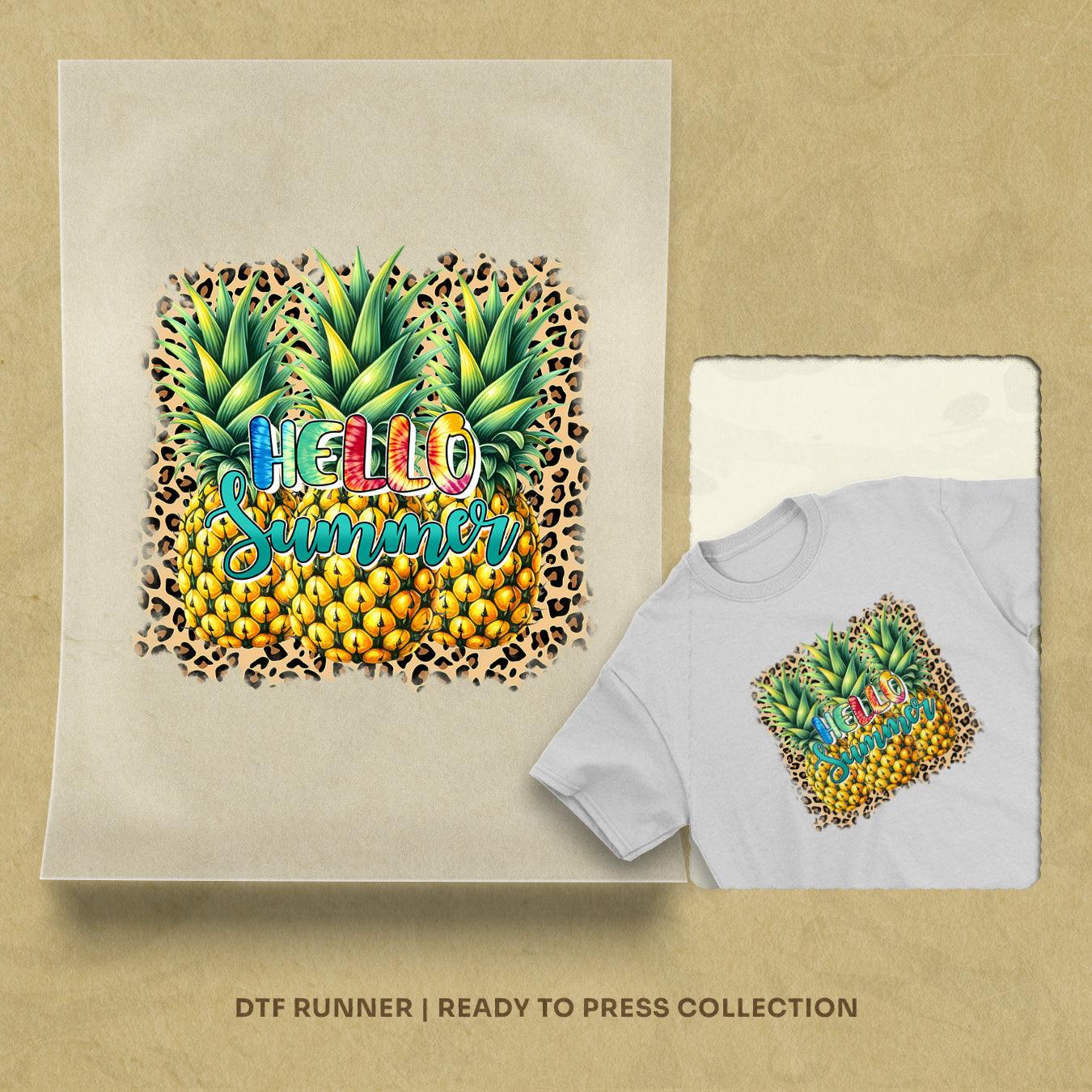 Western Hello Summer Pineapple Dtf Shirt Transfers