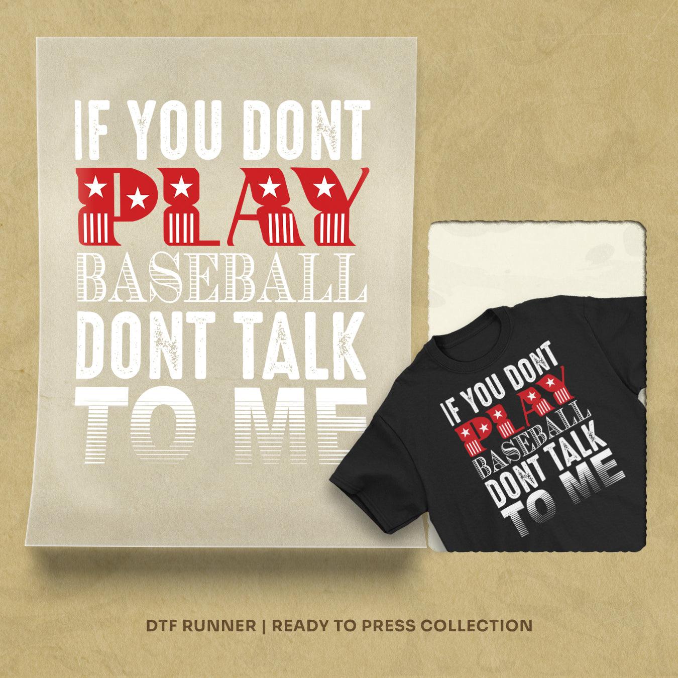 play baseball dtf t-shirt design dtf transfer